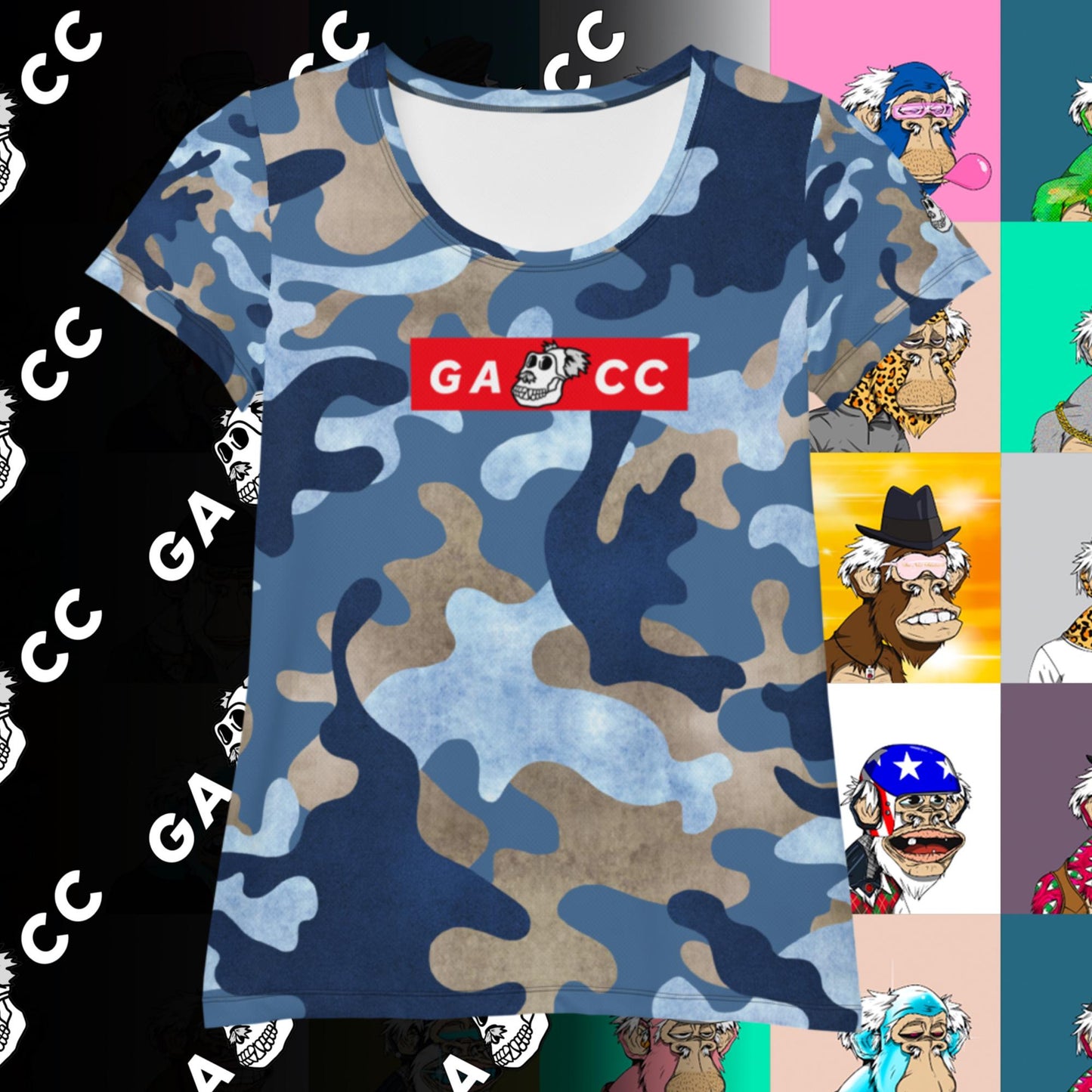 Camo Box Logo GACC Women's Athletic T-shirt
